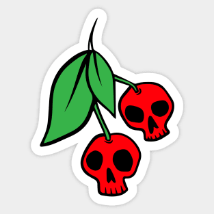 Skull Cherries Sticker